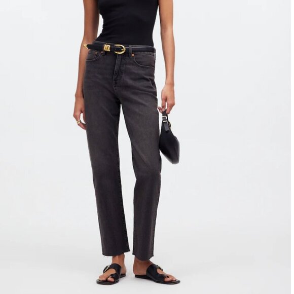 Madewell Denim - Madewell Classic straight jean black high rise jeans 28
